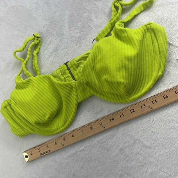 NWT Andie M, XXXL Lime Green The Bermuda Top Terry‎ Cloth Bikini Top NELM - Picture 11 of 16